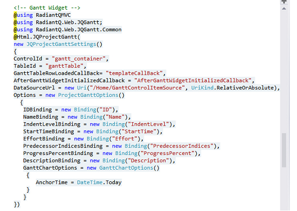MVC_Gantt_Code